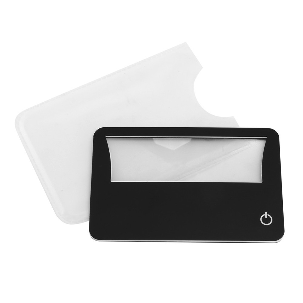 Credit Card Size Lighted 3X Magnifier Bundle Includes 6 Magnifiers, Each9748