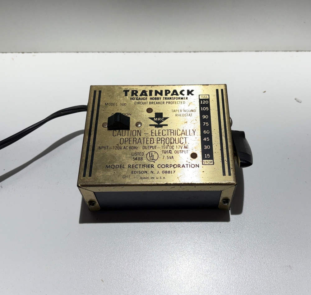 MRC #100 Model Train Hobby Transformer Tested Works No Box (3)
