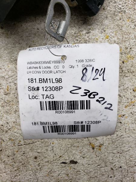 1998 328IC Keys/Latches/Locks 108991