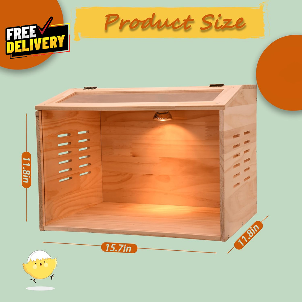 Brooder Box for Chicks 3-8 Chicken Heater Poultry Brooder with Heaters