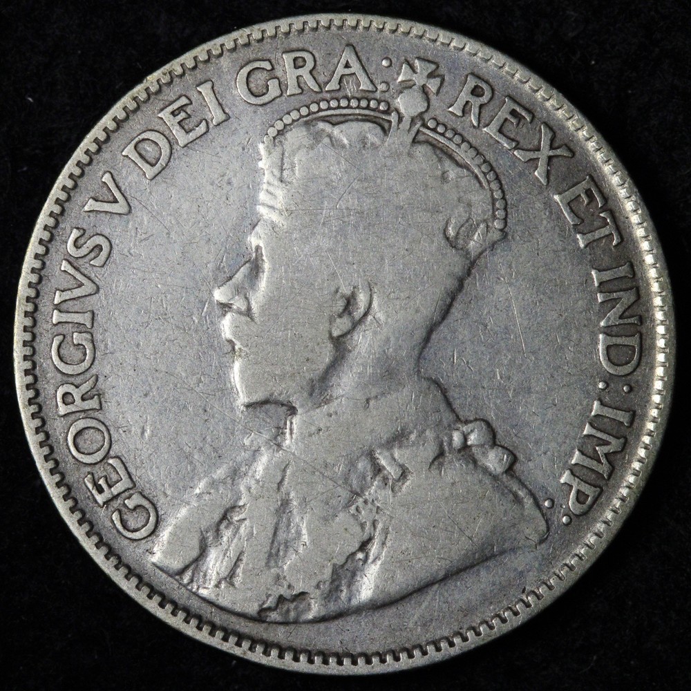 1921 Canada SILVER Twenty Five Cents E356 OWZCN