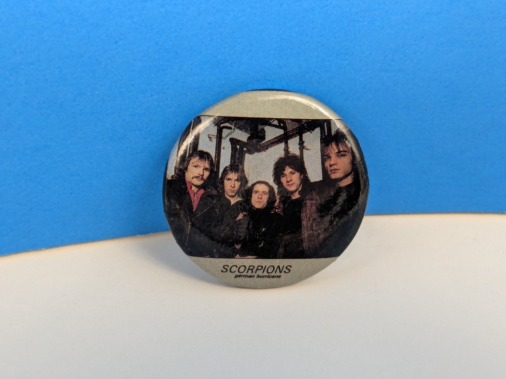 Scorpions German Hurricane Vintage 80s Button Pin