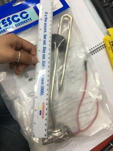 Genuine Hot Water Incoloy Element Tank Sink Heater 1.2KW 240V SS12HP S Steel