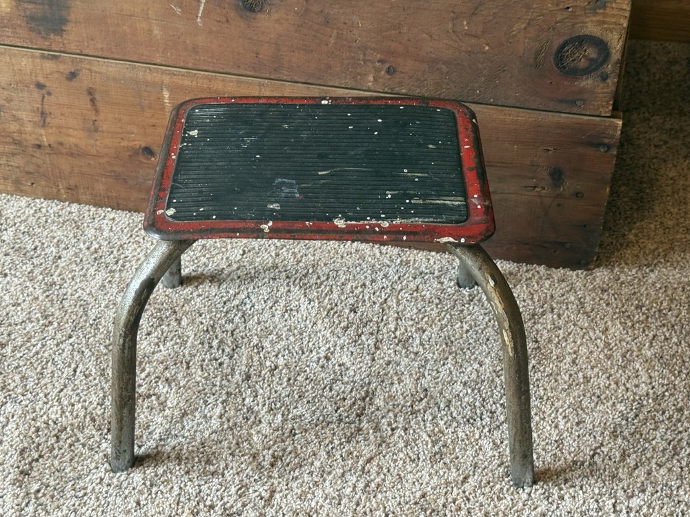 Vintage Metal Kitchen Utility Step Stool