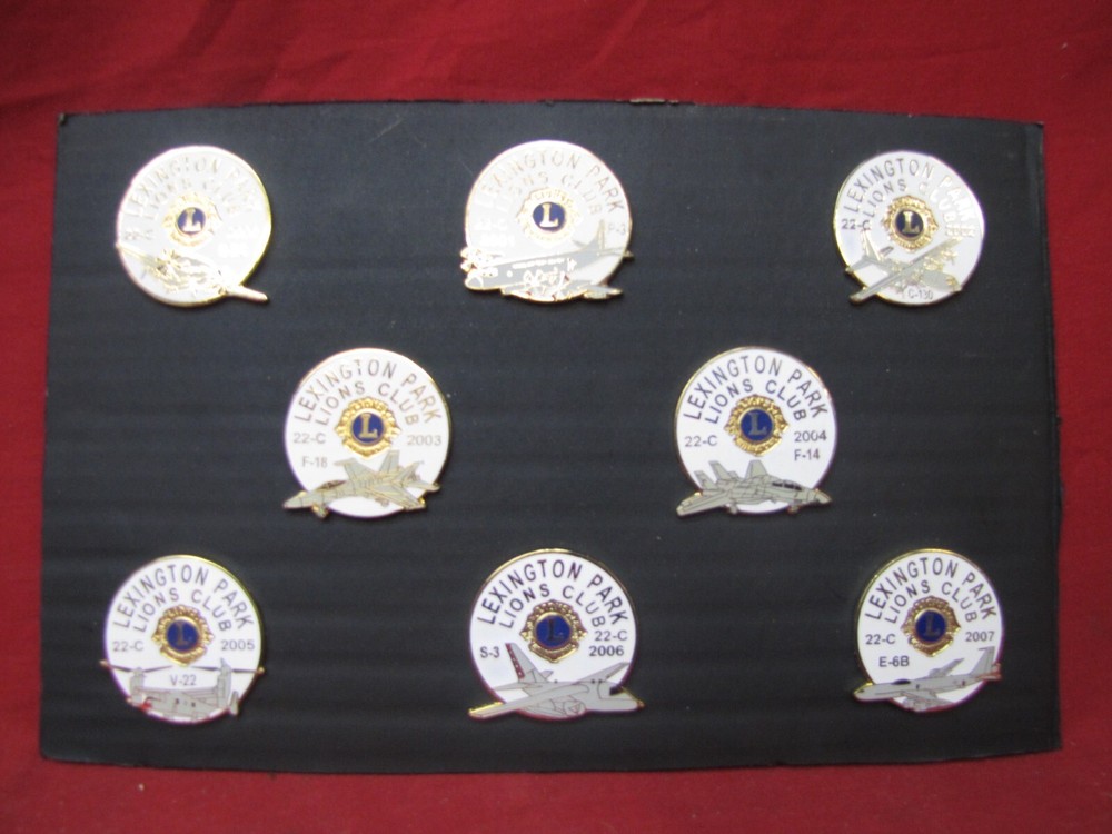 8 Assorted Enamel Naval Airplane Aviation Button Pin Pinbacks