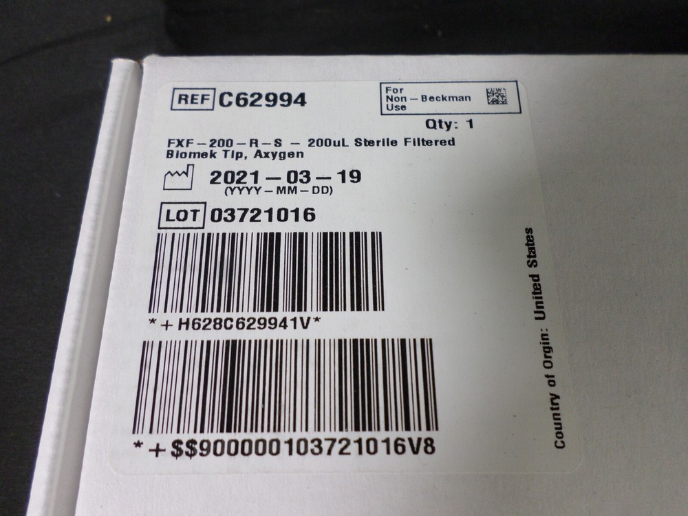 AXYGEN 200μL Clear Sterile Robotic Filter Pipette Tips FXF-200-R-S (960/Pack)