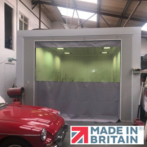 CLASSIC CAR RESTORATION SPRAY BOOTH  WORKSHOP DIVIDER CURTAINS 12 FT X 9 FT  DIY