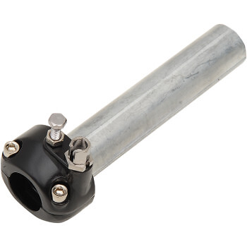 British Style Single Cable Pull Motorcycle Throttle Assembly Tube Black 7/8"