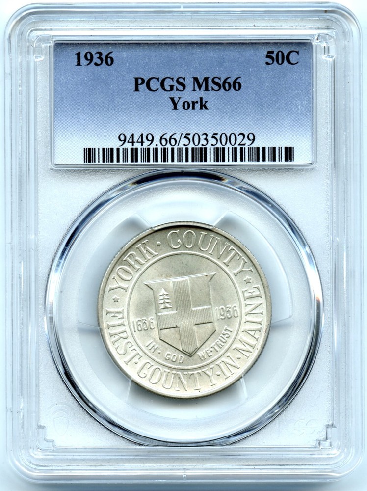 1936 York Silver Commemorative, PCGS MS66