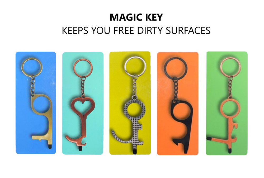 5 PCS MAGIC KEY No Touch Door Opener Tool, Multipurpose Tool