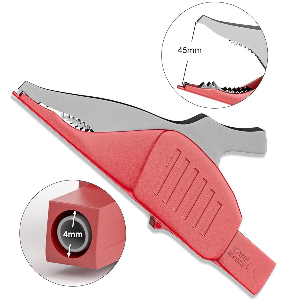8-Piece Multimeter Leads Kit with Alligator Clips for Electronics Repair