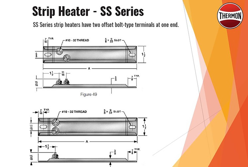 Caloritech™ SS Strip Heaters, Component Heaters, 240V, 500 Watts, 17.75" L