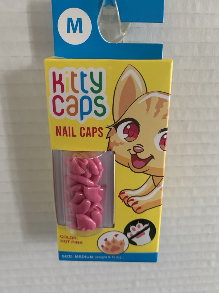 Kitty Kat Pink Nail Caps ( Size Small )