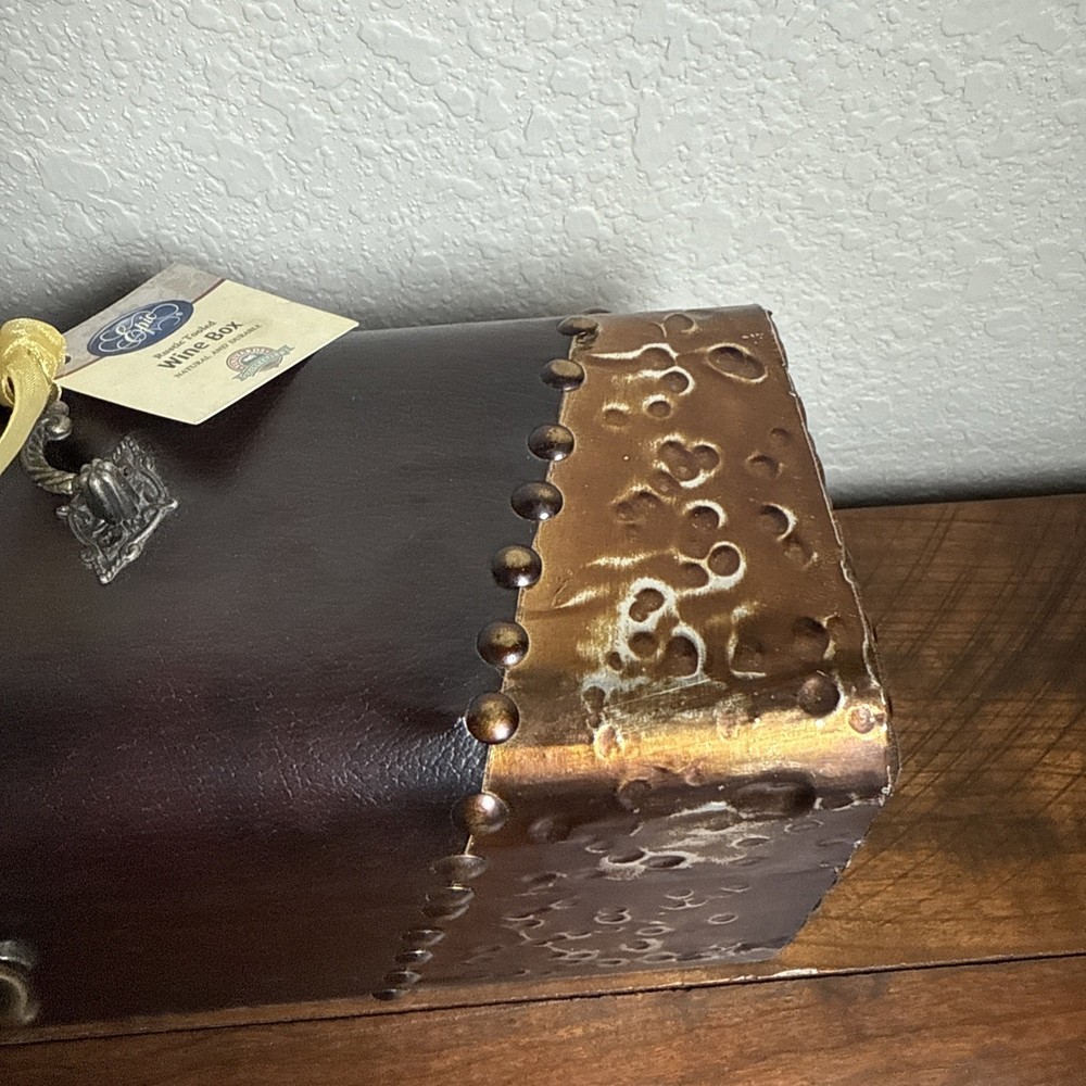 Rustic Tooled Carrying Case Wine Box