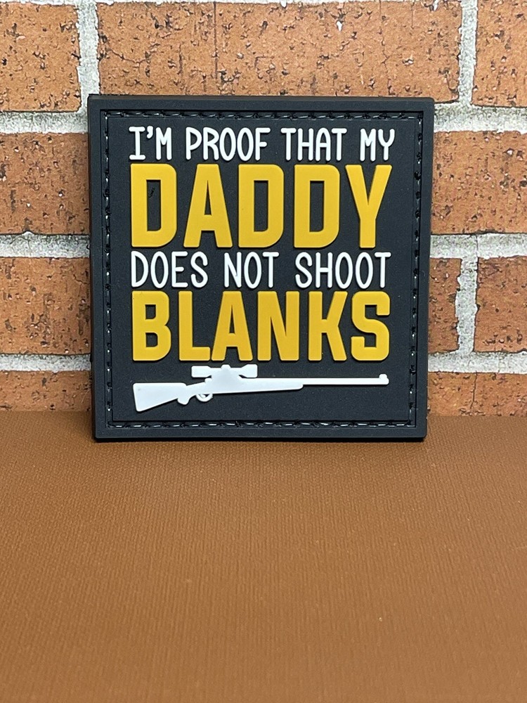 PVC Tactical Morale Patch, Sniper Daddy Does Not Shoot Blanks Gun Patch