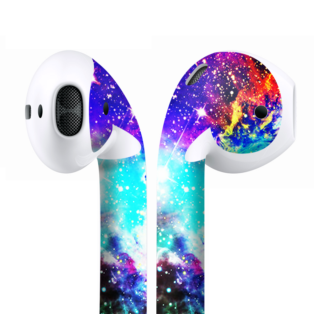 Skins Wraps compatible for Apple Airpods Galaxy, Solar System