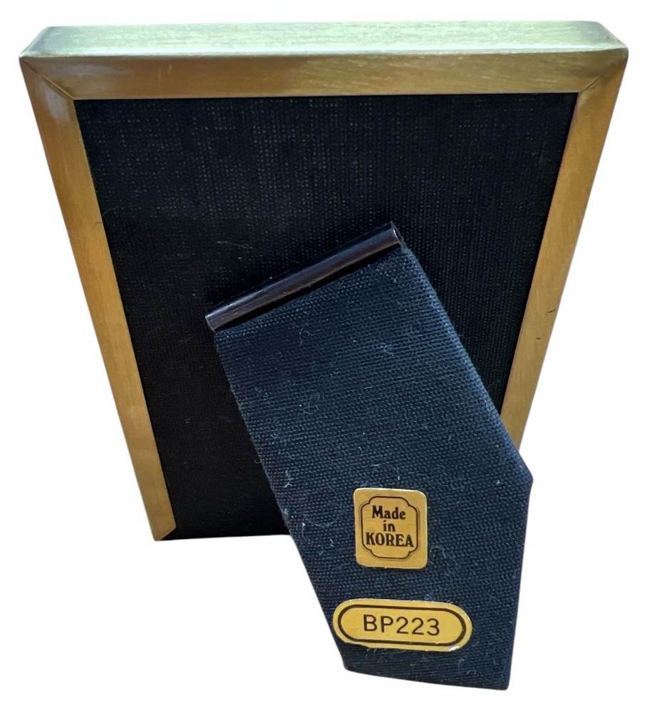 Vintage Solid Brass Lacquer Coated 3.5” x 2.5” Frame by Bowen