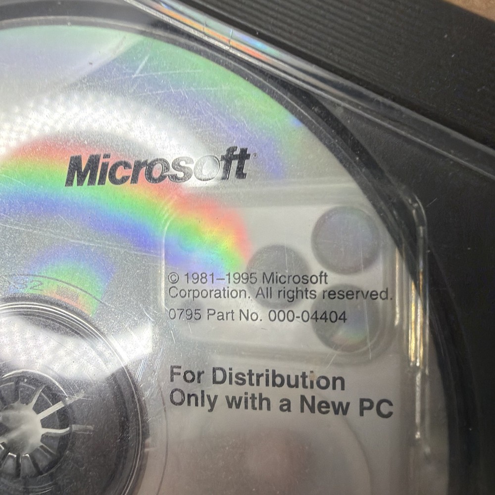 Microsoft Windows 95 Original Install CD-ROM, COA/Product Key & User Guide Used