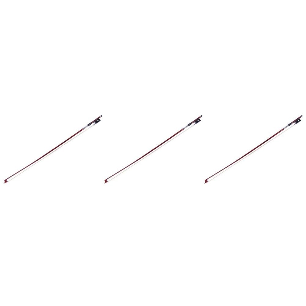 3 Pieces Ebony Violin Parts Replacement Bow for 1/4 Size Octagonal