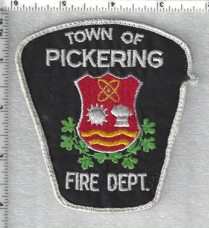 Pickering Fire Department  Ontario, Canada)  Uniform Take-Off  Shoulder Patch