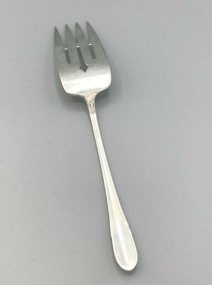 Symphony Chased by Towle Sterling Silver Cold Meat Fork 8"