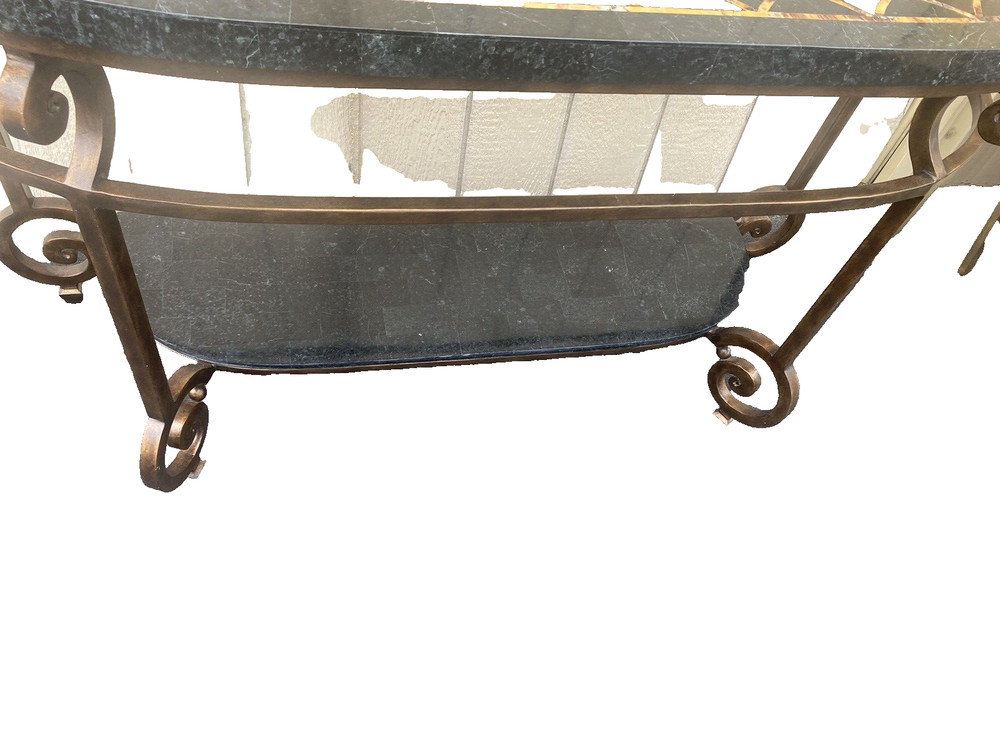 65584 Decorator Marble Top Console Table Stand Sideboard Server