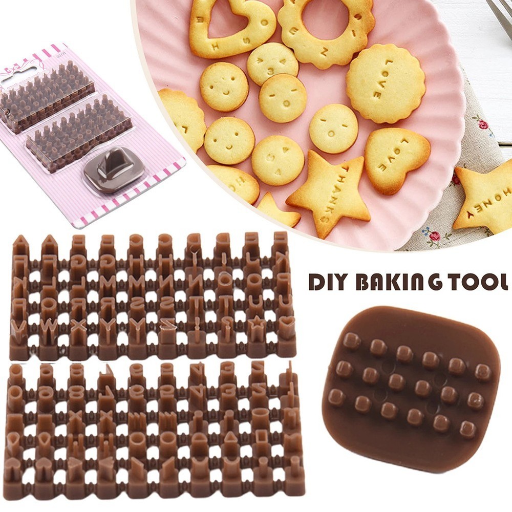 Plastic Alphabet Embossing Tool and Cookie Cutter for Home Baking Projects