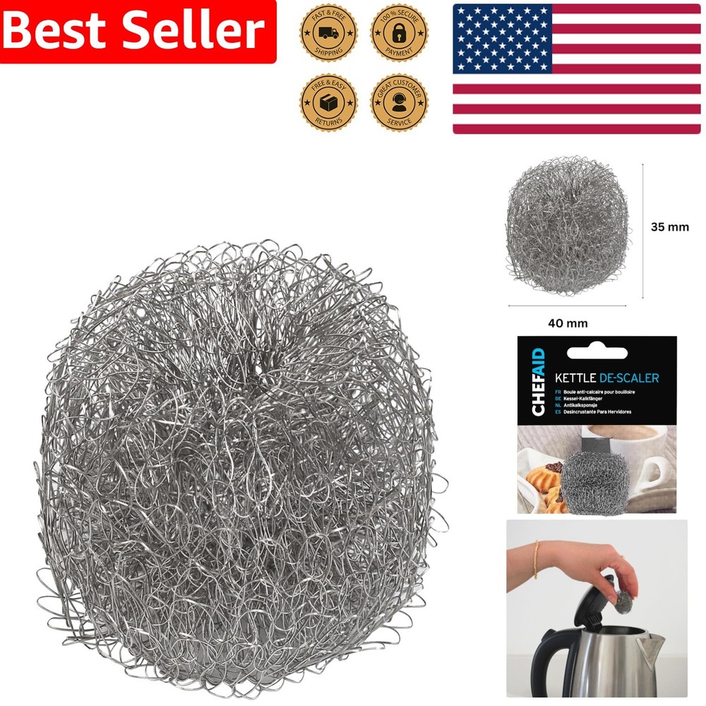 Chef Aid Silver Kettle Descaler - Efficient Stainless Steel Limescale Solution
