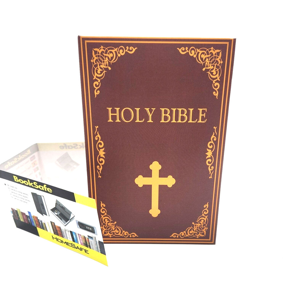 Small Sized Diversion Book Safe Storage Box Security Combination Lock/Key Bible
