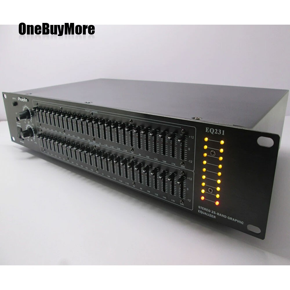 EQ231 Dual 25-Band Stereo EQ Graphic Equalizer Hifi Bluetooth Equalizer 220V