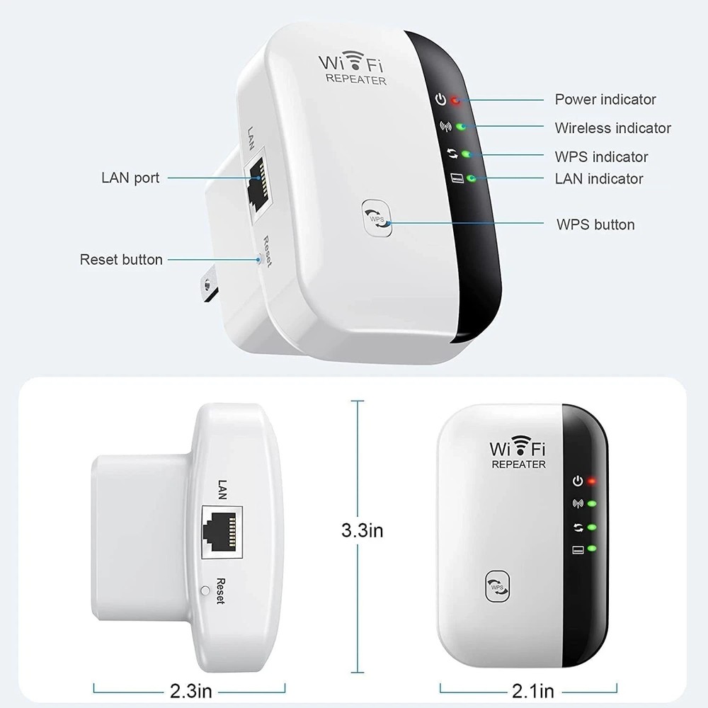 WiFi Extender for Home – Better Signal, Easy Plug‑In Setup, Boost Weak Spots