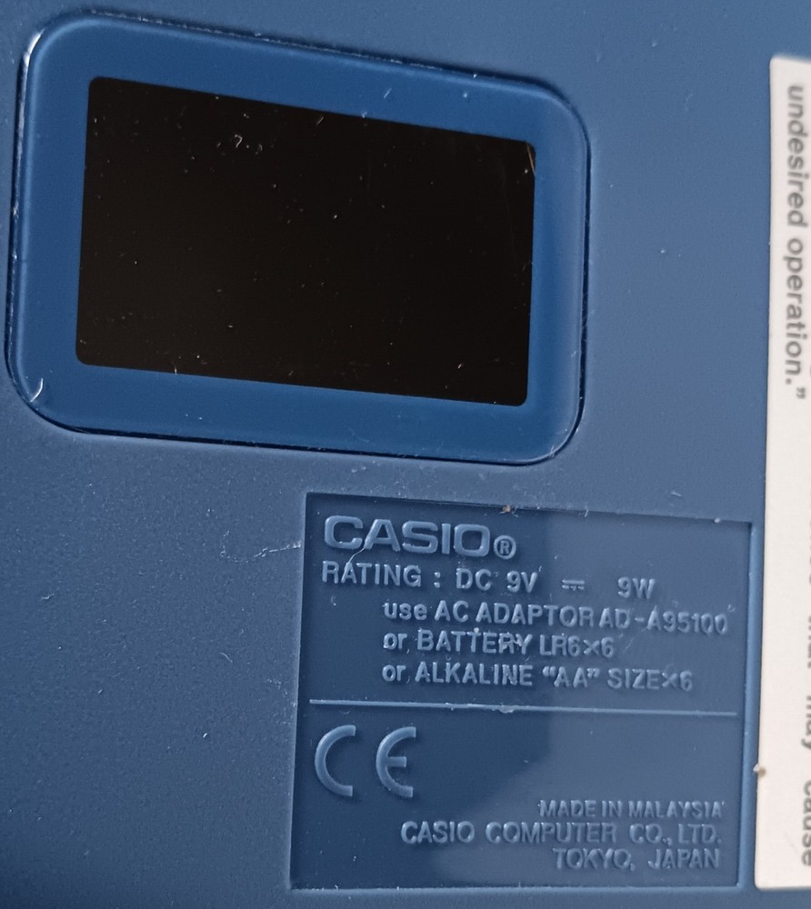 Casio KL-100 EZ Label Maker Printer Label It! TURNS ON but only semi-tested