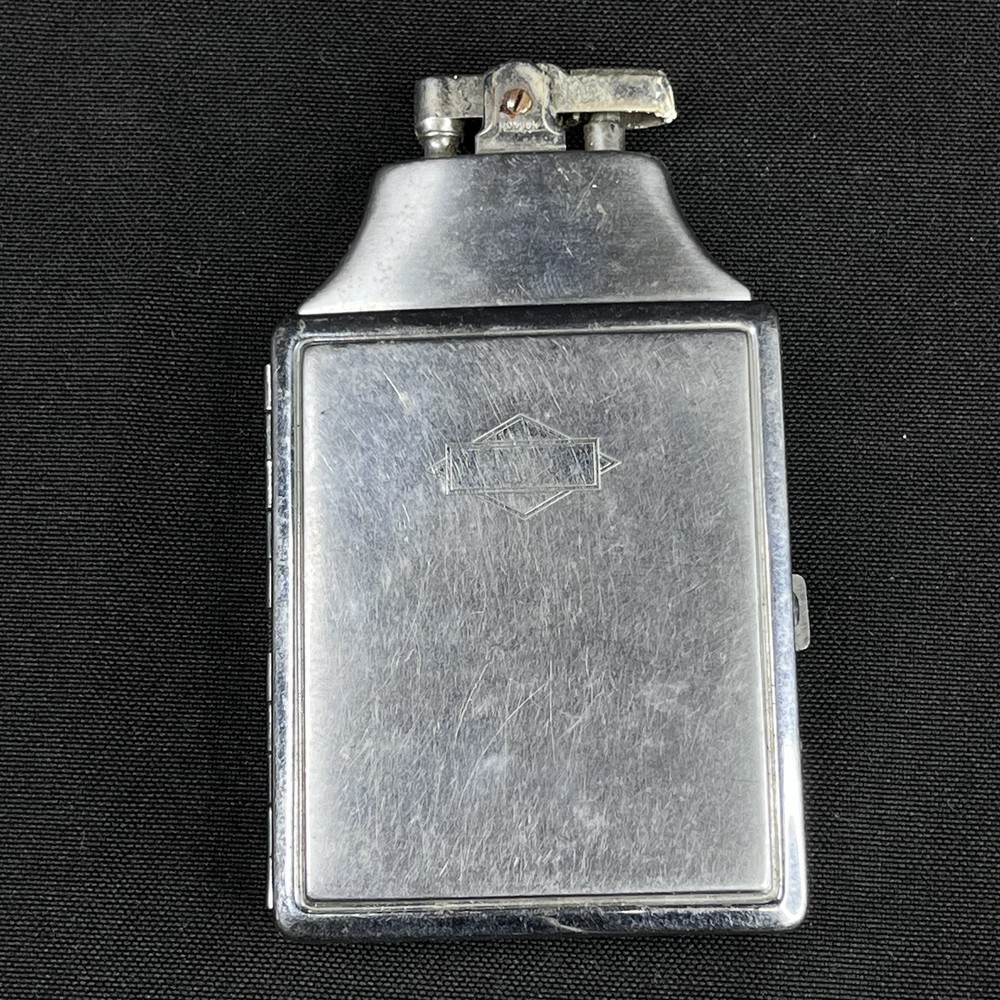 Vintage Ronson Combo Silver Cigarette Case With Lighter