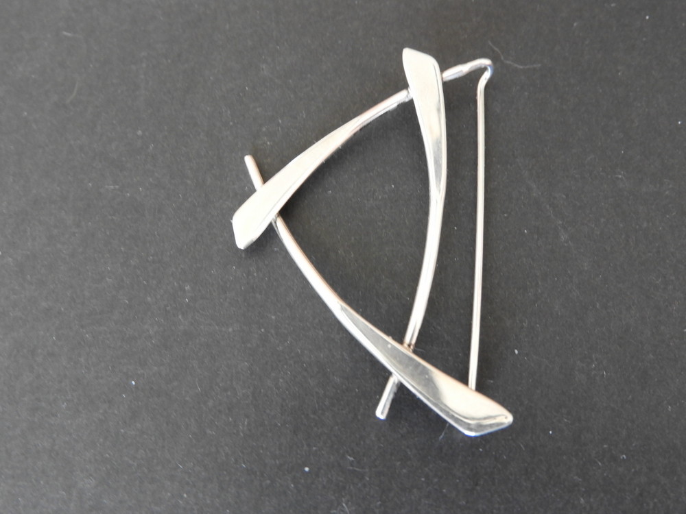 Sterling Silver E Klien Geometric Design Pin 4.3 grams BH