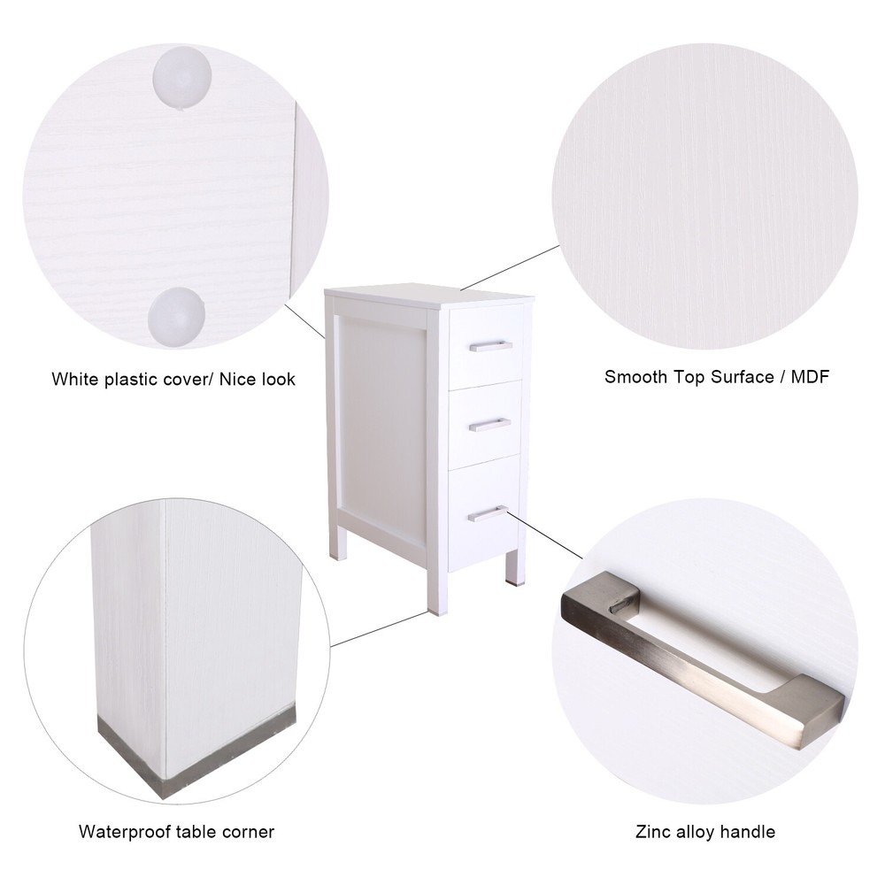 48" Bathroom Vanity Set White Double Cabinet Drawer Mirror Combo Modern Home