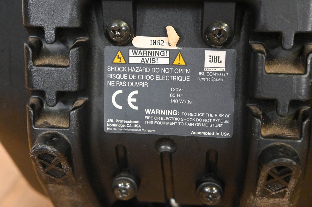 JBL EON10 G2 10" 2-Way Powered Speaker CG01SFX