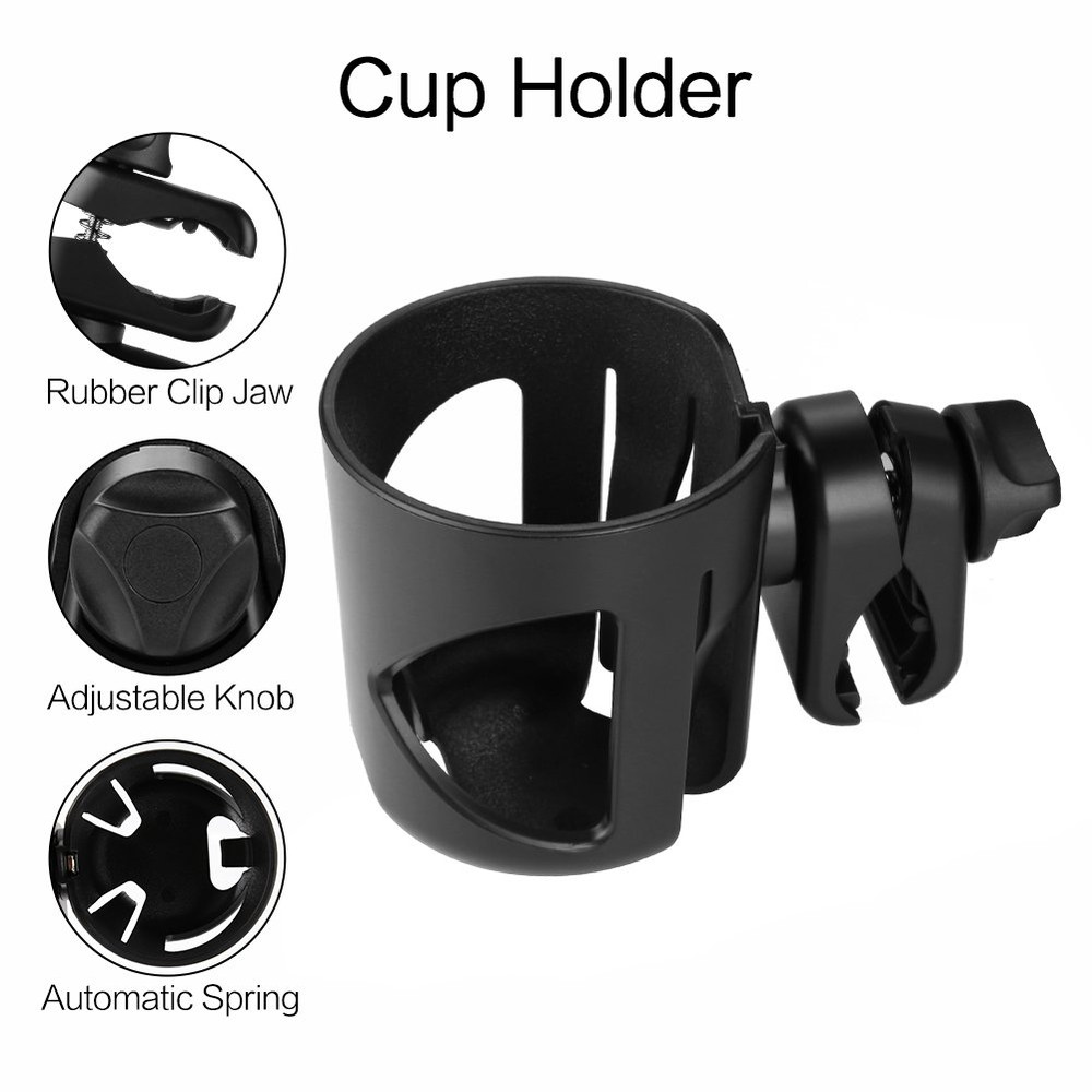 Accmor Universal Cup Holder, Stroller Cup Holder, 360° Rotatable Large Caliber D