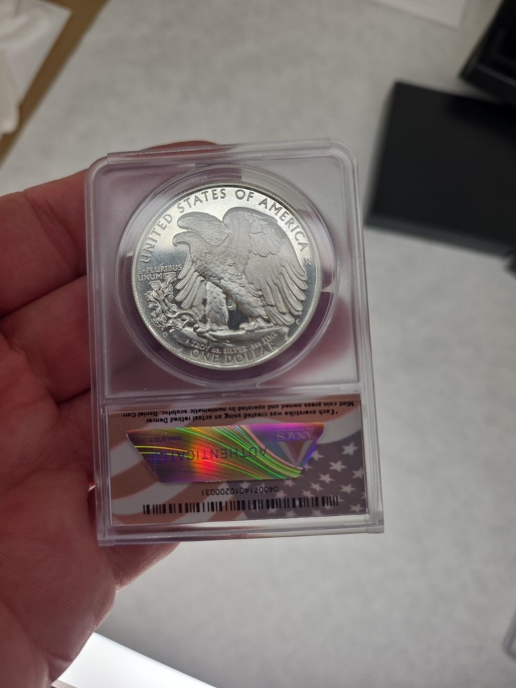 2006 Daniel Carr Overstruck Silver Eagle ANACS MS 69 Fantasy Issue .999