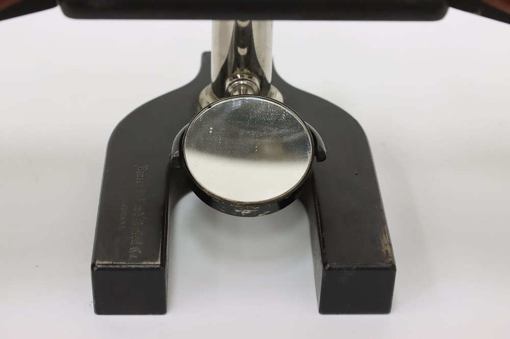Bausch Antique Iron Laboratory Dissection Microscope & Case #56877
