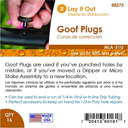 Mla51g Drip Irrigation Goof Plugs 16 Quantity