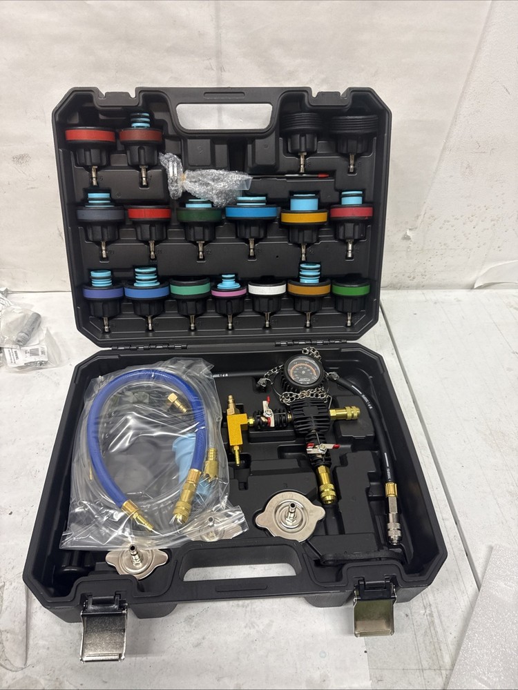 FOUR UNCLES 28 Pieces Universal Radiator Pressure Tester, Coolant Black