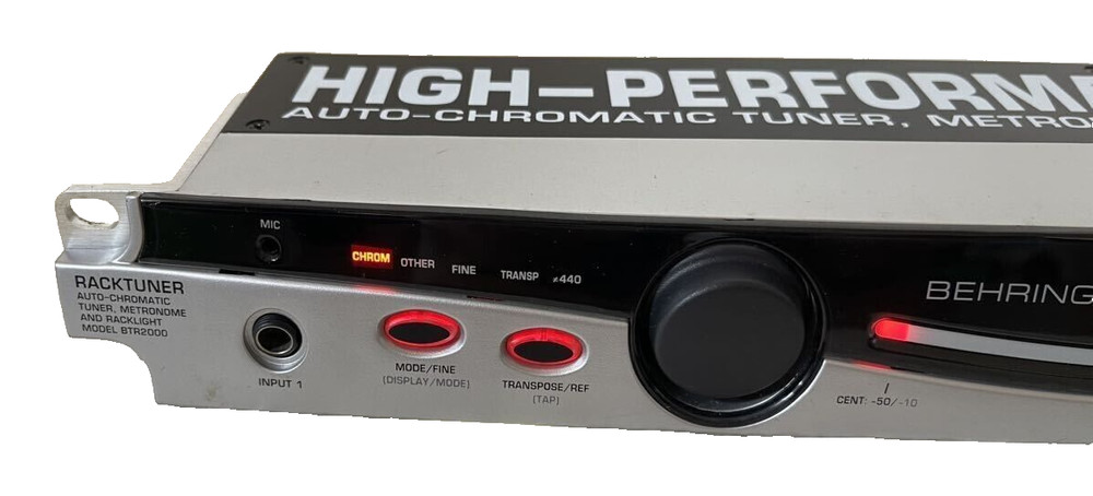 Behringer BTR2000 Guitar Tuner Silver Operation Confirmed Good