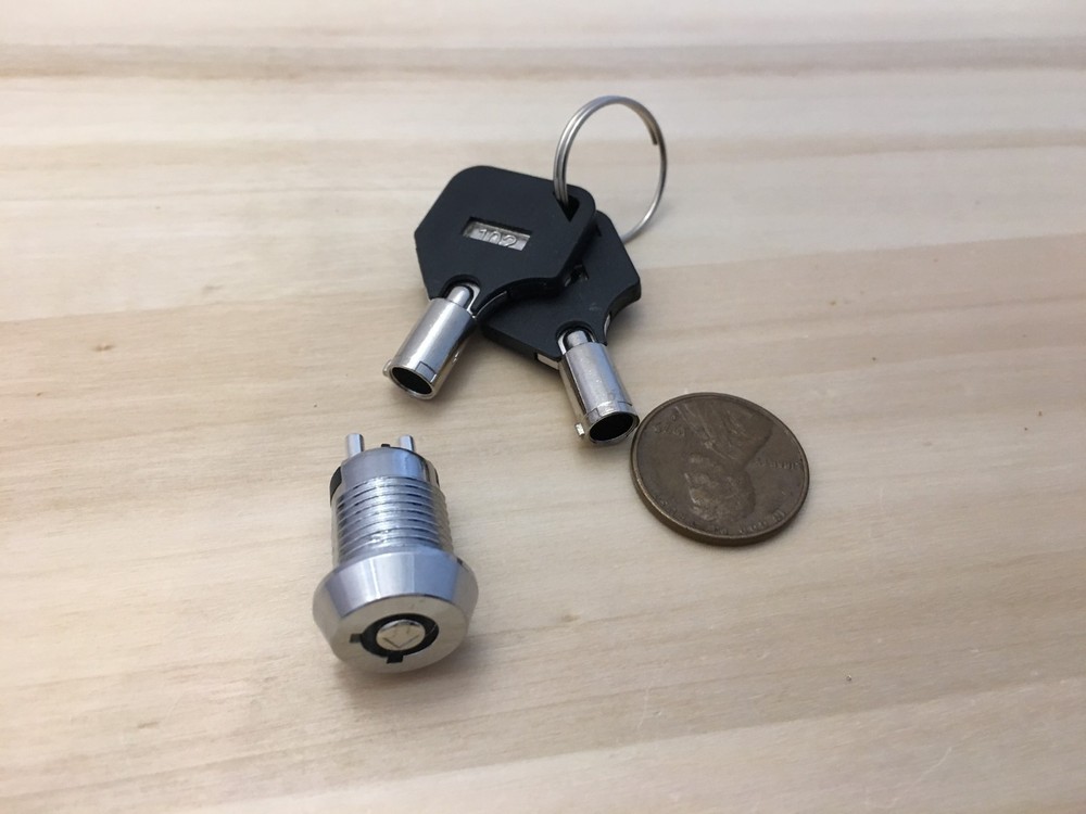 3 sets Key Ignition 12mm Switch OFF-ON Lock metal lock security