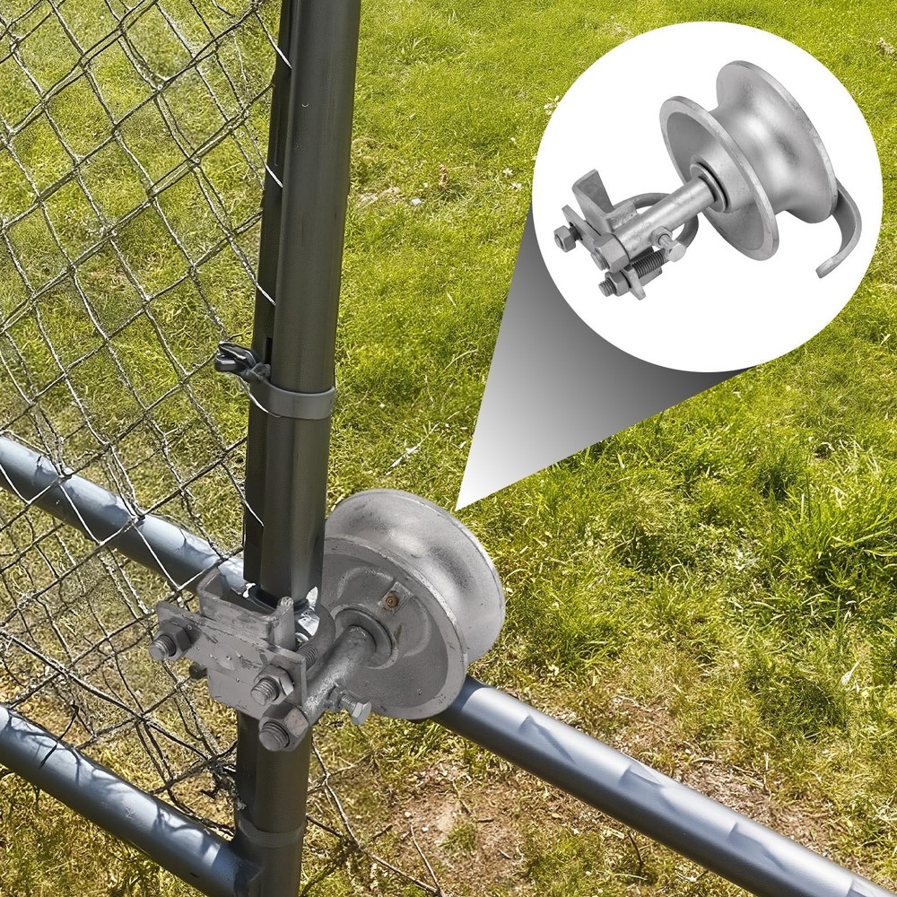 Sliding Gate Rollers, 5" Galvanized Steel Pipe Track Wheels for Chain Link Sl...