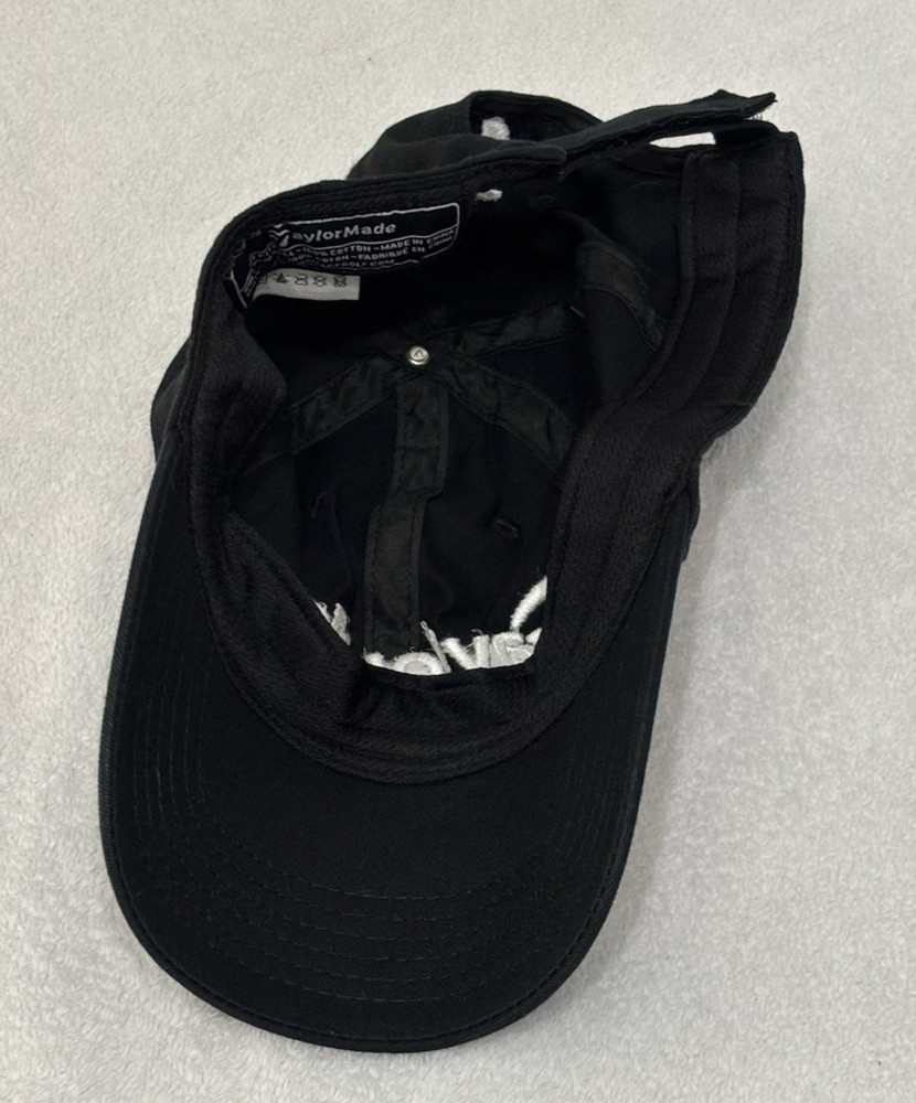 Taylormade BLACK Adjustable Golf Hat Cap || preowned