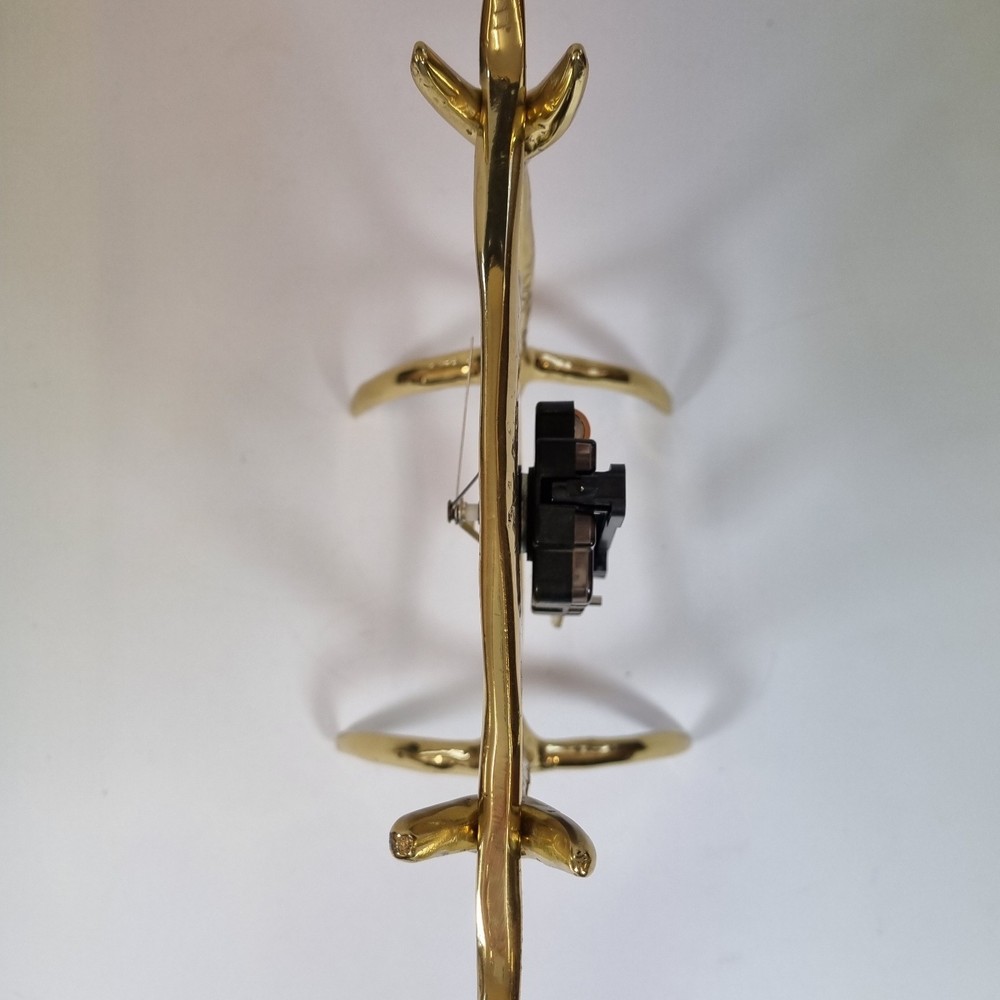 David Marshall Signed Brass Clock 20th Century 30cm High