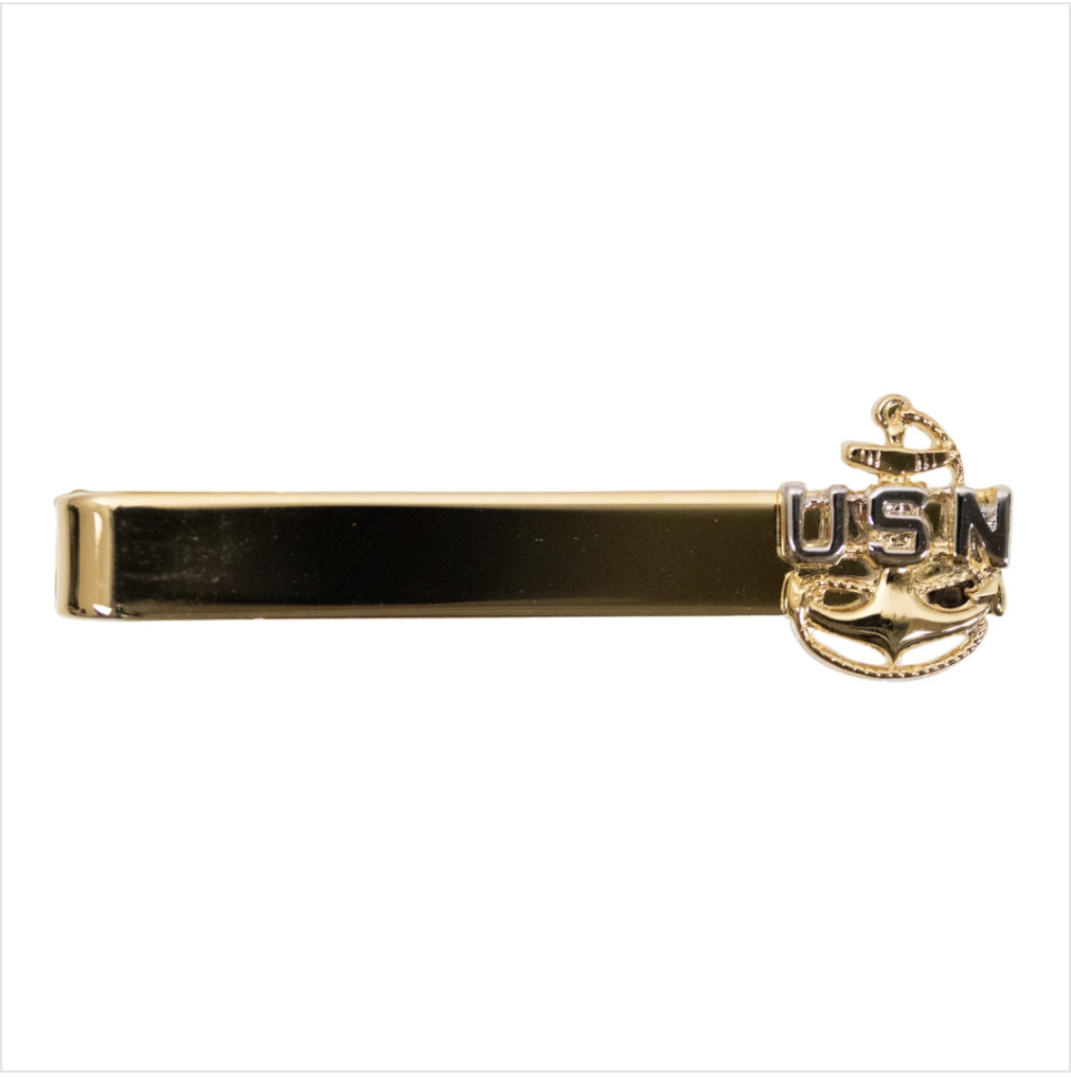 Genuine U.S. NAVY TIE CLASP: E7 CHIEF