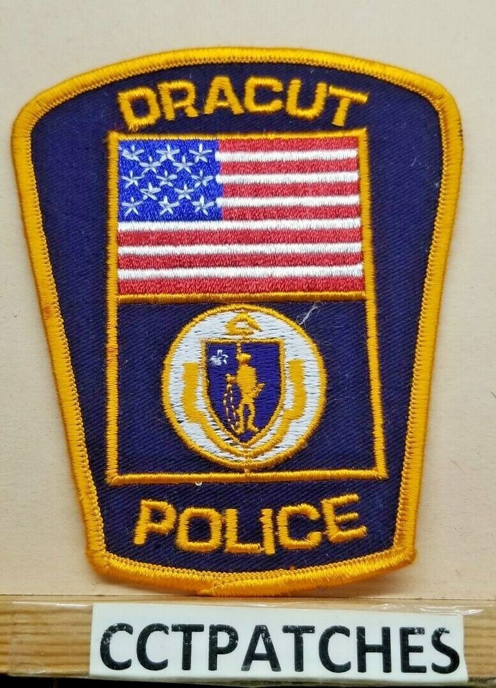 DRACUT, MASSACHUSETTS POLICE (ORANGE) SHOULDER PATCH MA