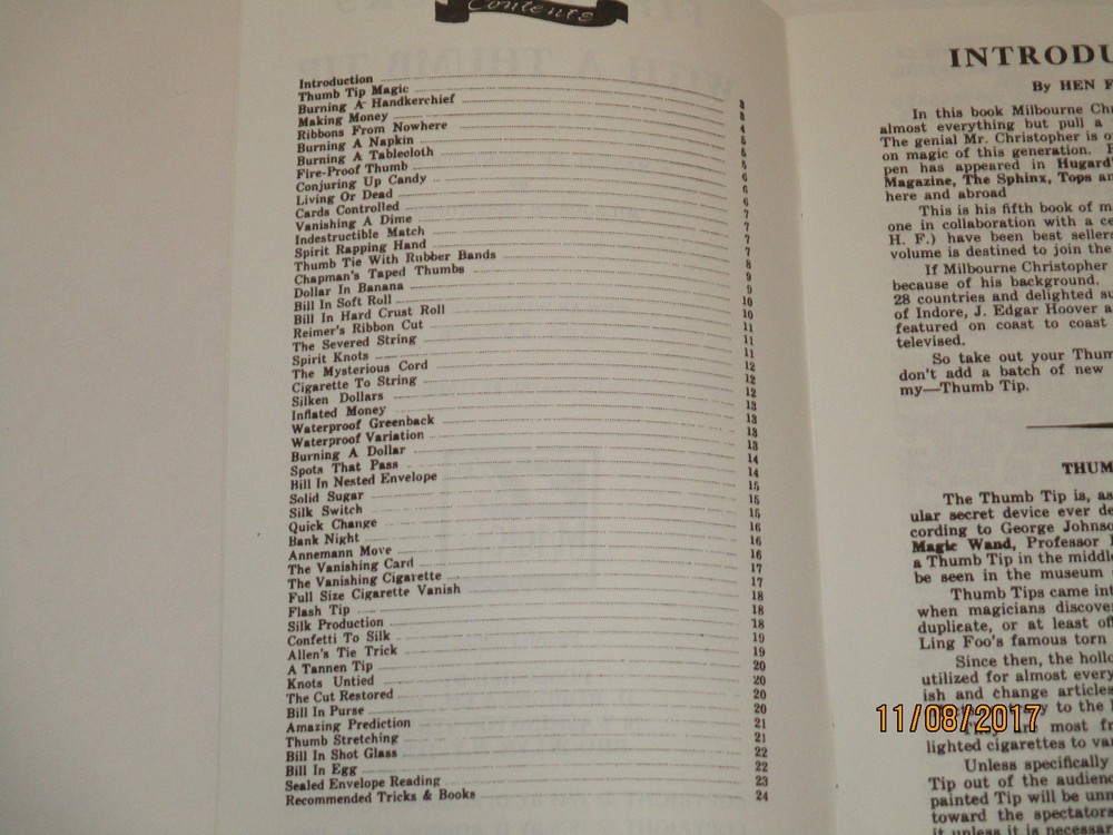 50 Tricks with A Thumb Tip Magic Book by Milbourne Christopher Easy To Do Tricks