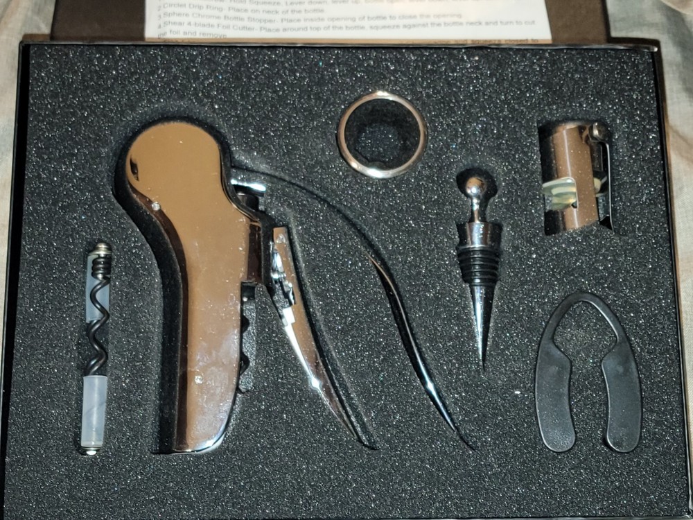 TRUE BRAND 7 PC Wine Bottle Opener Corkscrew Gift Set